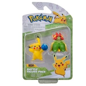 Pokemon Pikachu and Bellossom Action Figure Set - Yellow and Green